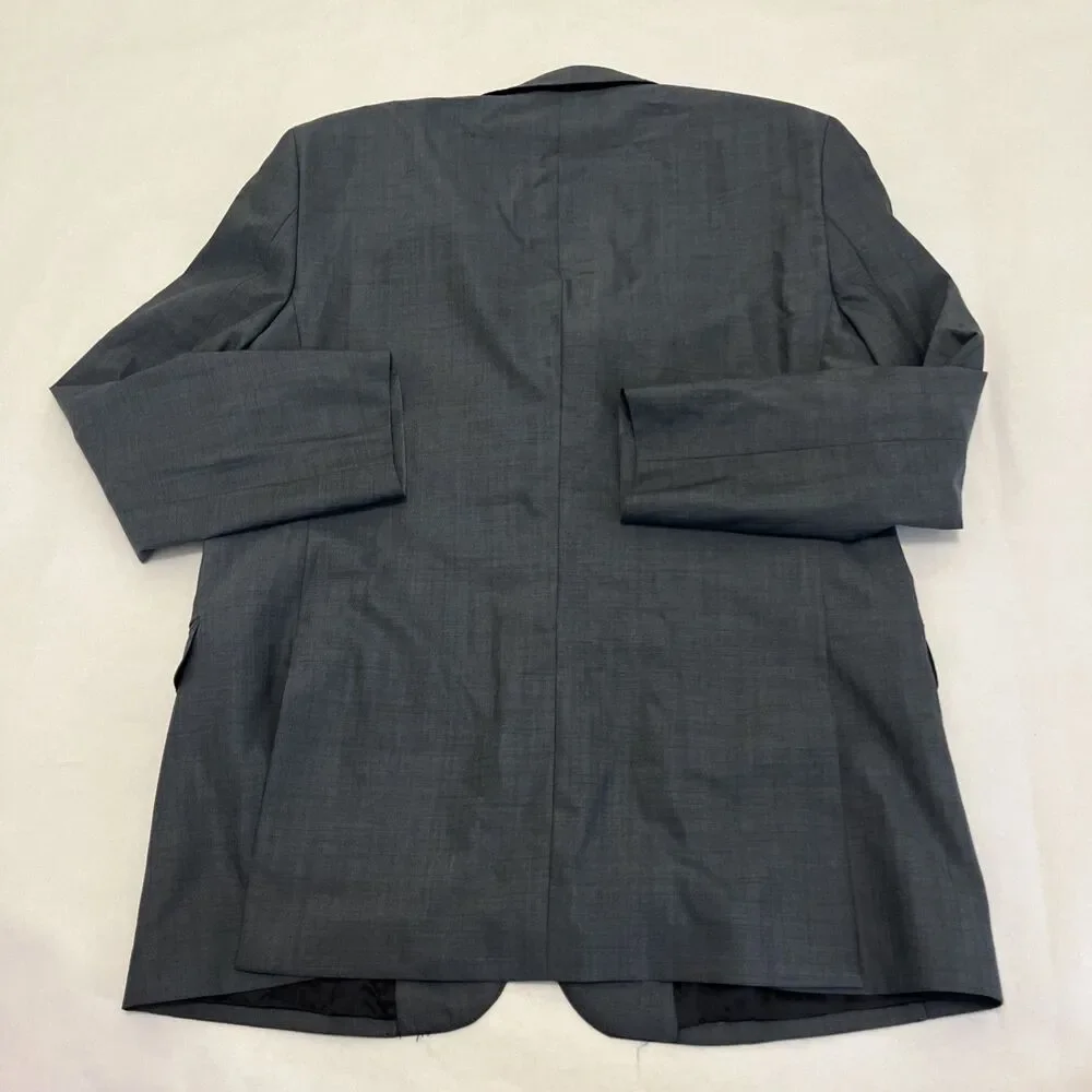 VERSACE Collection Men's Virgin Wool Classic Blazer Blue-Gray Size EU 52 US 42 R